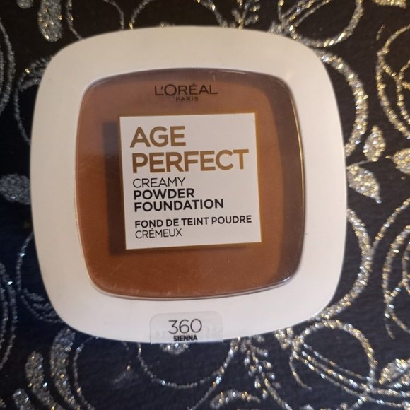 L'OREAL Paris Age Perfect Creamy Powder Foundation #360 Sienna Makeup Compact - Picture 1 of 3